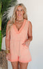 Light Orange Mineral Wash  Romper