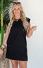 Say Hello Black Sleeveless Mini Dress