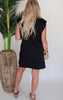 Say Hello Black Sleeveless Mini Dress