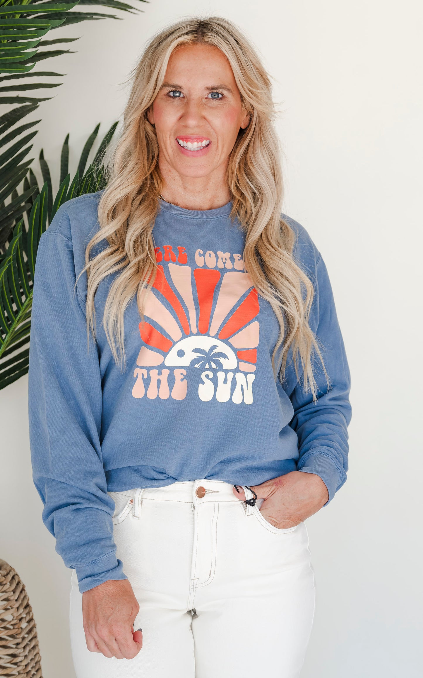 Here Comes the Sun Crew Sweatshirt | Comfort Colors