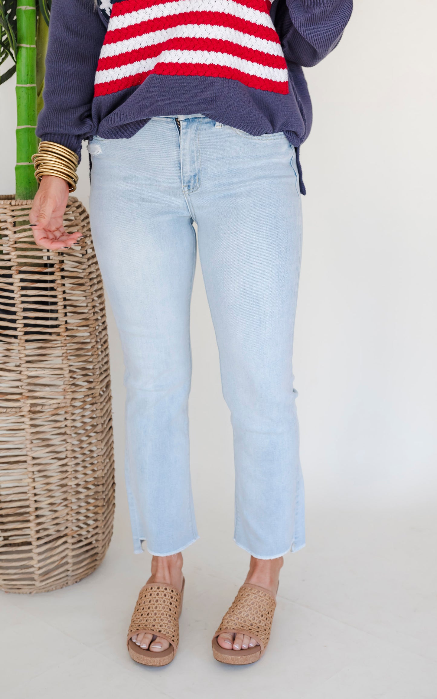  Parade High Rise Crop Flare Denim Jeans