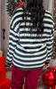 Striped Faux Fur Pullover Top **Final Sale