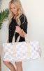 Salty Wave Checkered Collapsible Tote