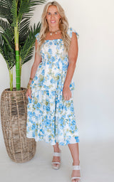 When in Rome Floral Tiered Midi Dress