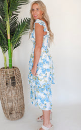 When in Rome Floral Tiered Midi Dress