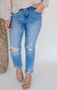 MICA | The Regina High Rise Ankle Straight w/ Side Slit Denim Jeans