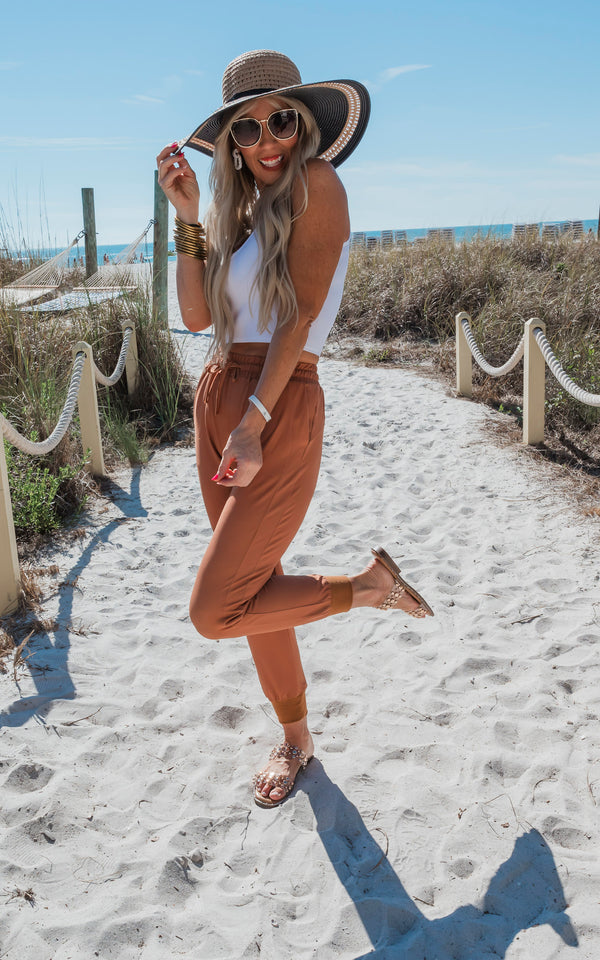 Cognac Everyday Joggers by Salty Wave - DEAL