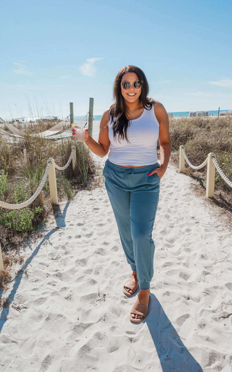Teal Blue Everyday Joggers by Salty Wave