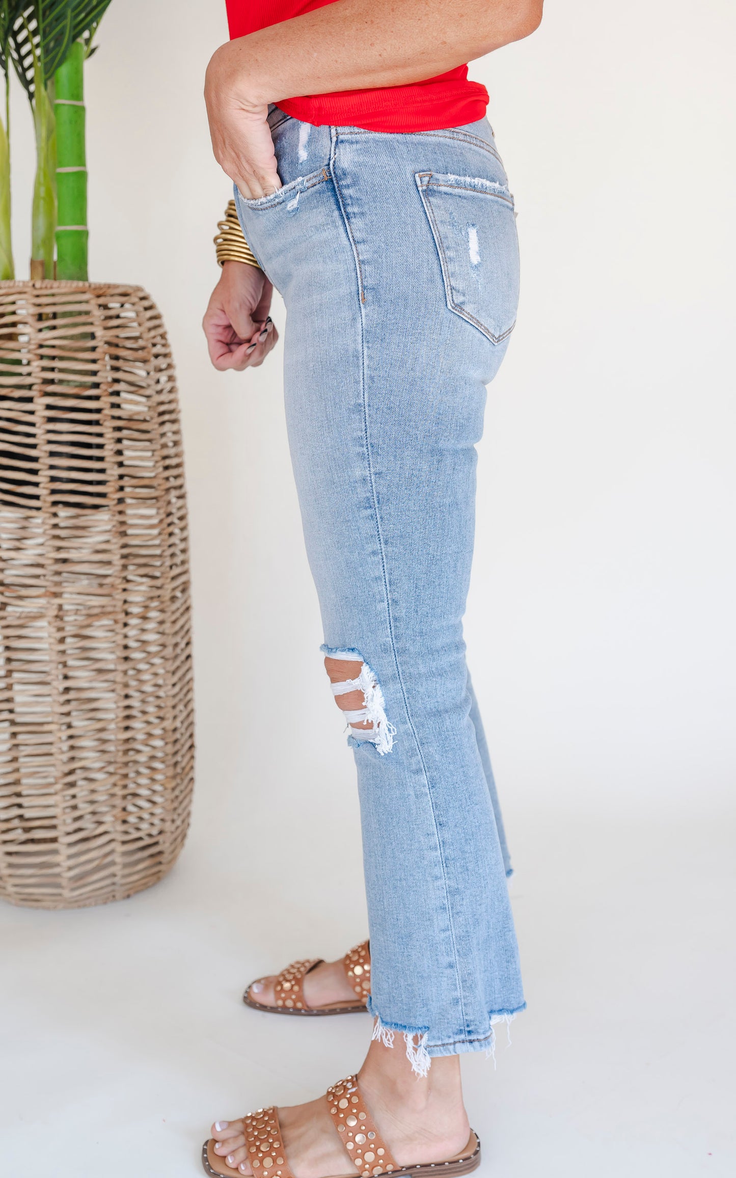 LOVERVET | Miracles High Rise Kick Flare Denim Jeans