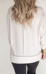 The Melanie Brushed Melange Hacci Oversized Sweater