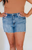 VERVET | Stay Ready High Rise Raw Hem Denim Shorts