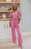 Hot Pink Checkered Pant Pajama Set by Salty Wave**DEAL-COUPON EXCLUDED