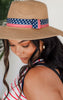 Taupe American Flag Panama Sun Hat