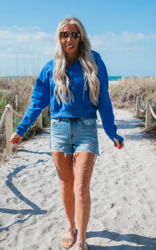 The Ava Everyday Royal Blue Hoodie by Salty Wave* DEAL