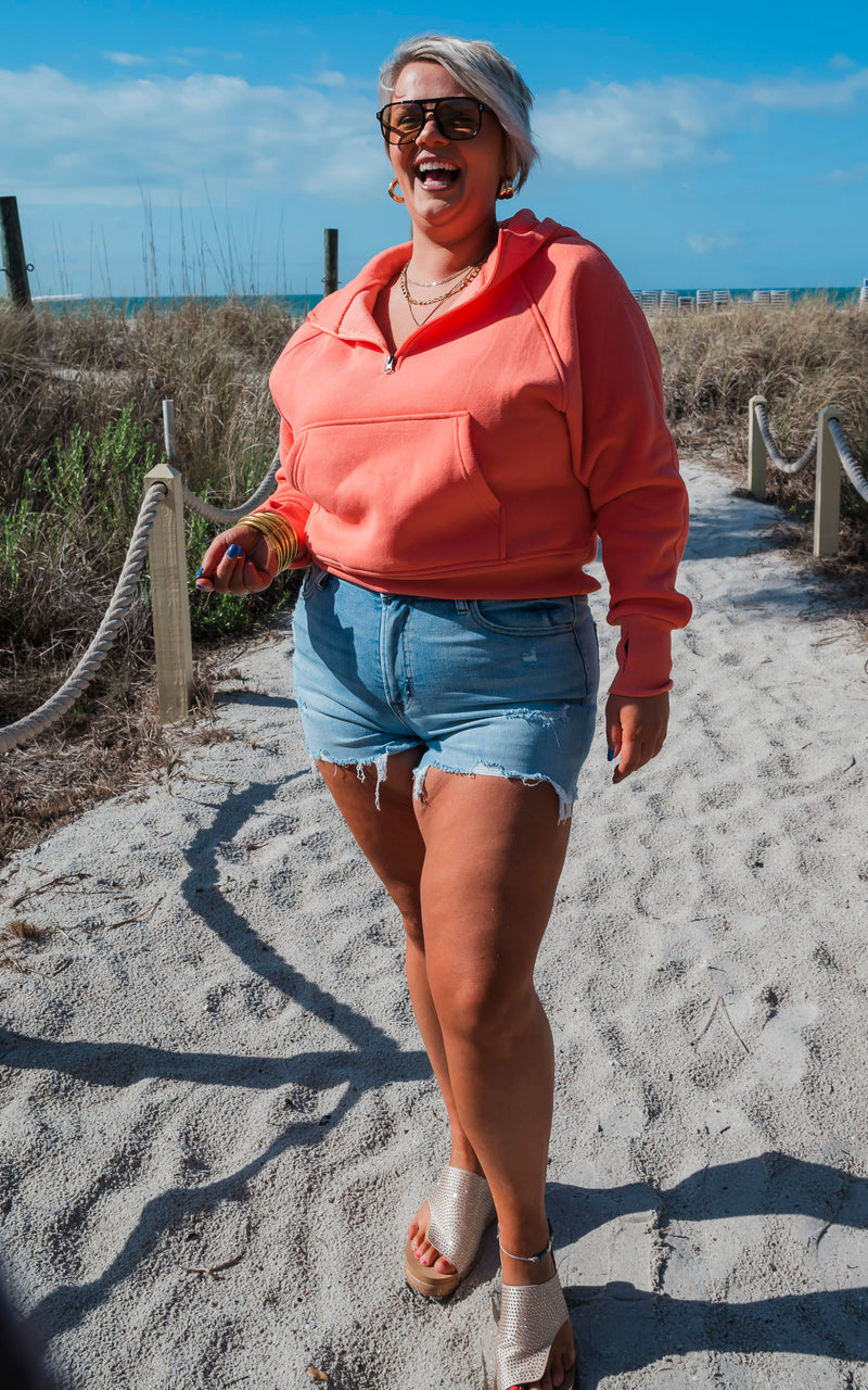 The Ava Everyday Coral Hoodie by Salty Wave