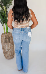 The Bethany High Rise Super Wide Denim Jeans