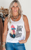 Just a Girl who Loves Peckers Snarky Racerback Tank Top