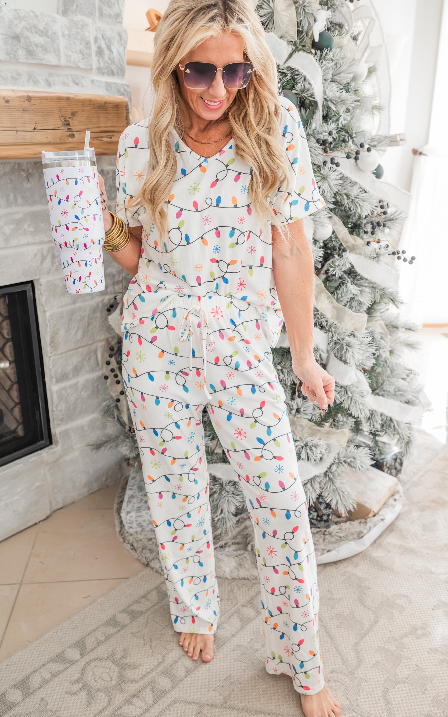 Lets Get Lit Pant Pajama Set by Salty Wave