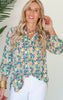 The Lizzy Floral Whisper Floral Blouse Top - Final Sale