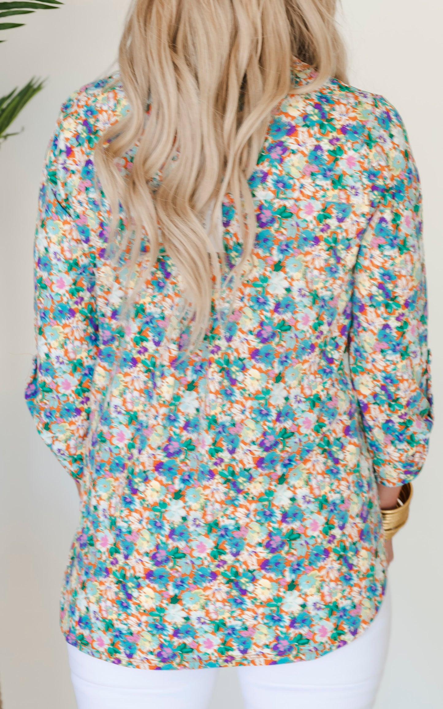 The Lizzy Floral Whisper Floral Blouse Top - Final Sale