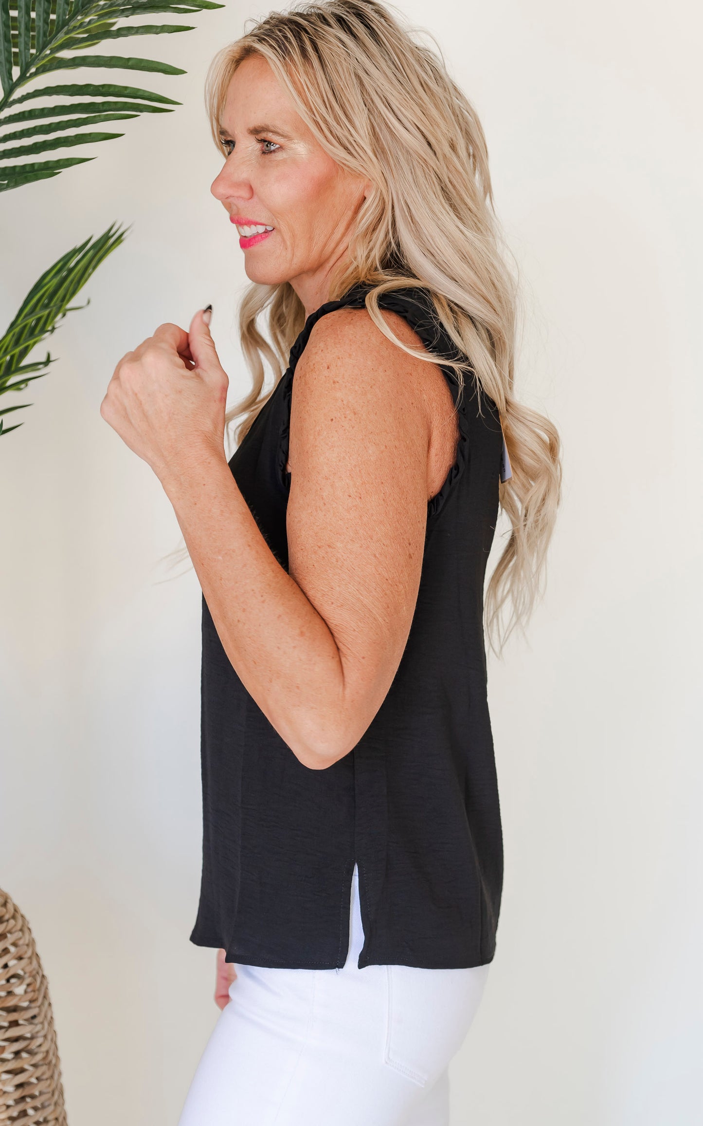 Ruffle Sleeveless Top - Final Sale