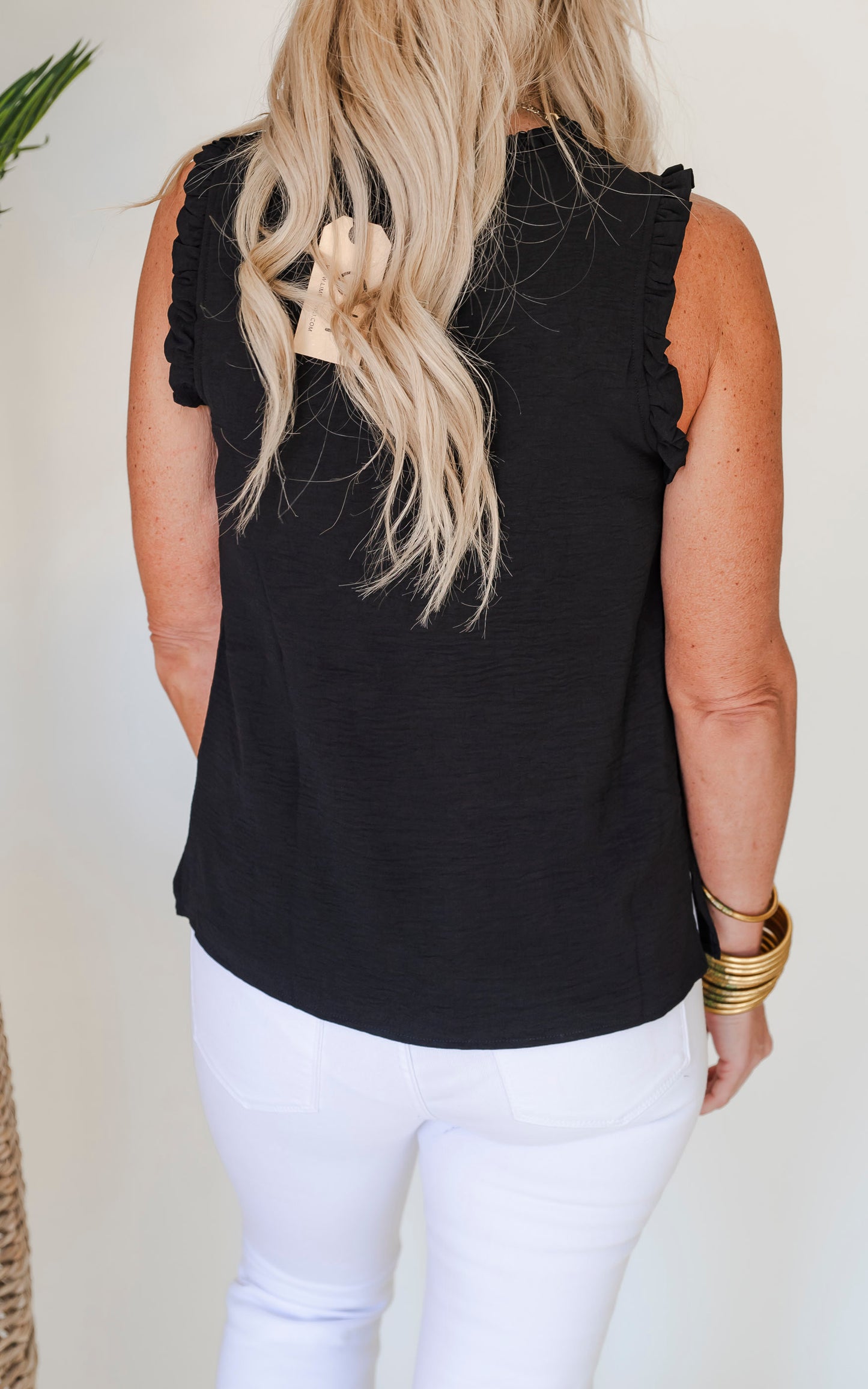 Ruffle Sleeveless Top - Final Sale