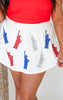 Rhinestone Statue Of Liberty Skort