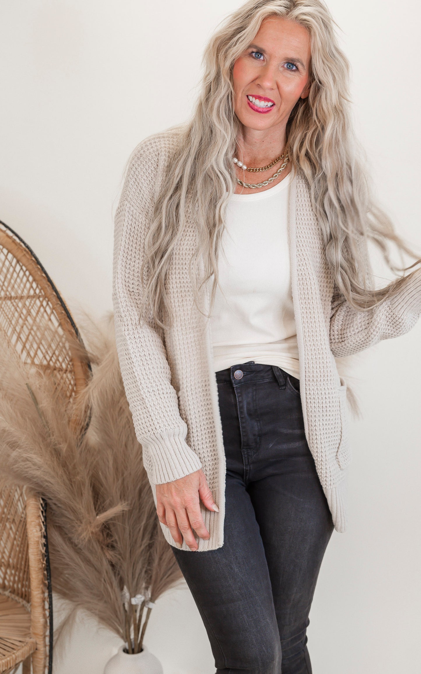 The Waffle Knit Cardigan | Zenana