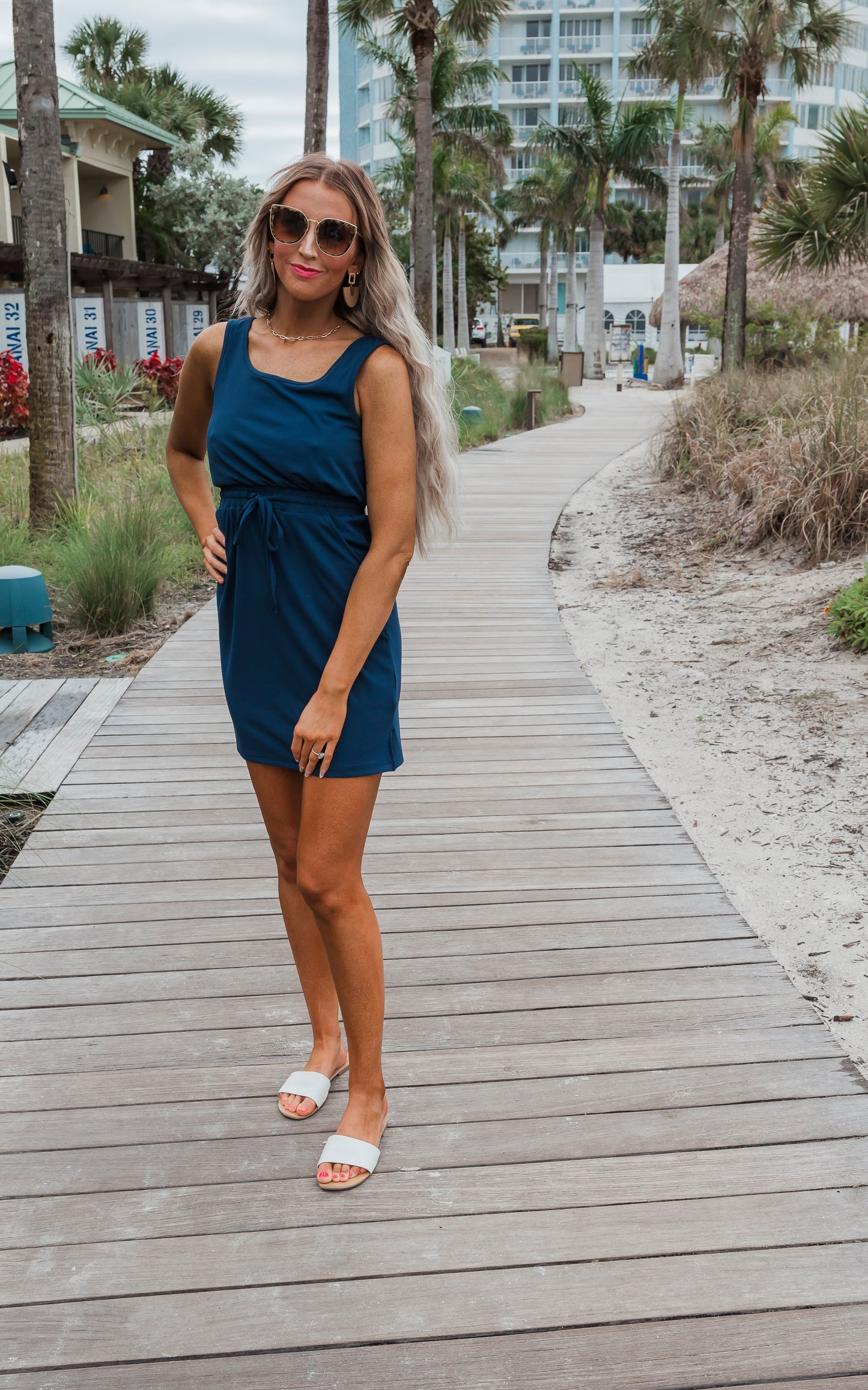 The Sophia Navy Everyday Tank Dress by Salty Wave