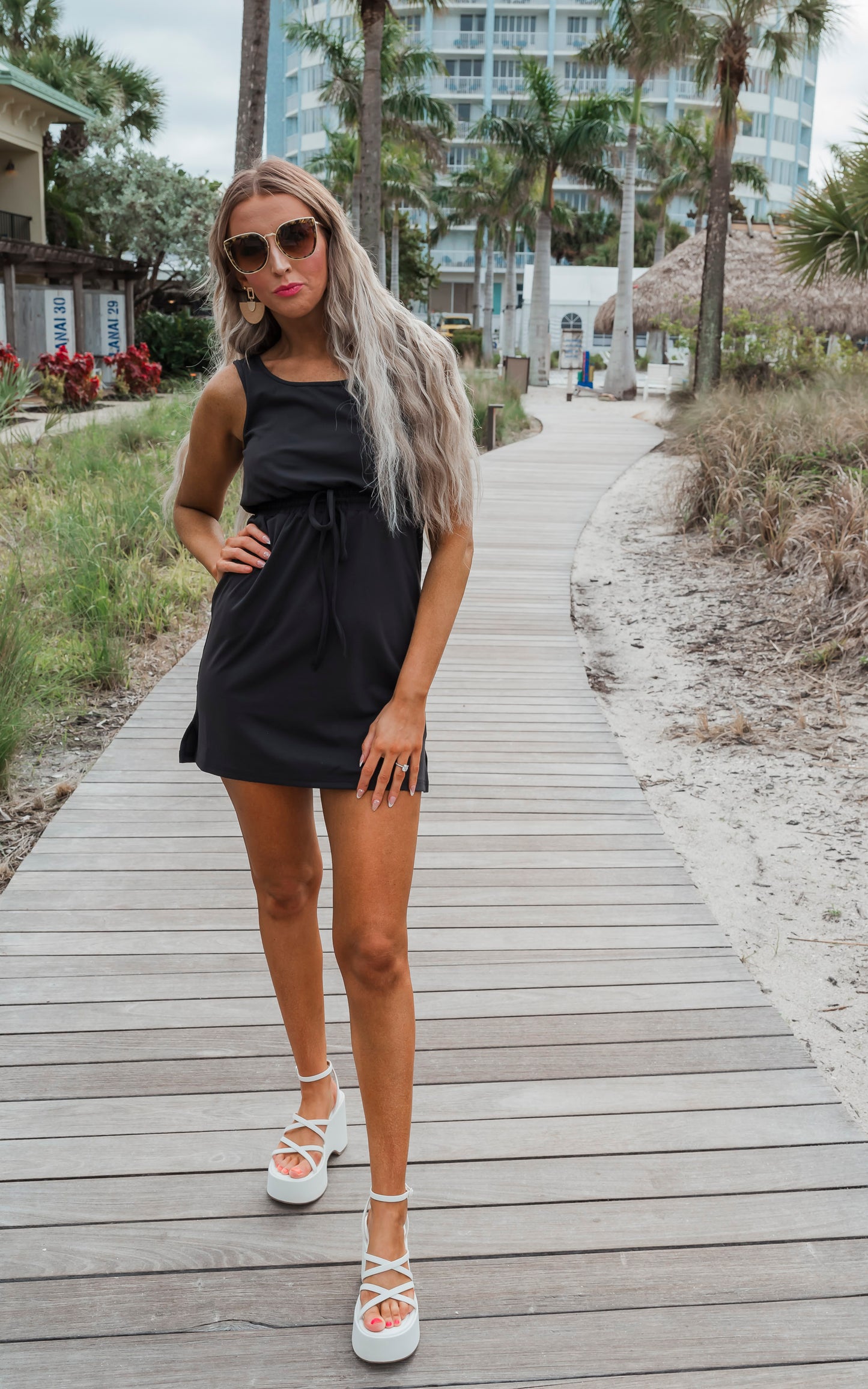 The Sophia Black Tank Dress by Salty Wave