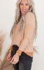 Marigold Waffle Textured Long Sleeve Sweater Top