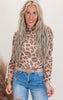 Mesh Leopard Print Top