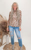 Mesh Leopard Print Top