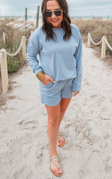 The Cloud Blue Loungewear Set by Salty Wave (Top & Bottom) ***COMING SPRING 2024