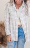 Forever Favorite Plaid Shacket in Ivory Blue Cream #10  | Salty Wave  **START SHIP DATE: DEC 1ST