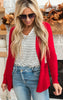 Our Favorite Boyfriend Cardigan - Red