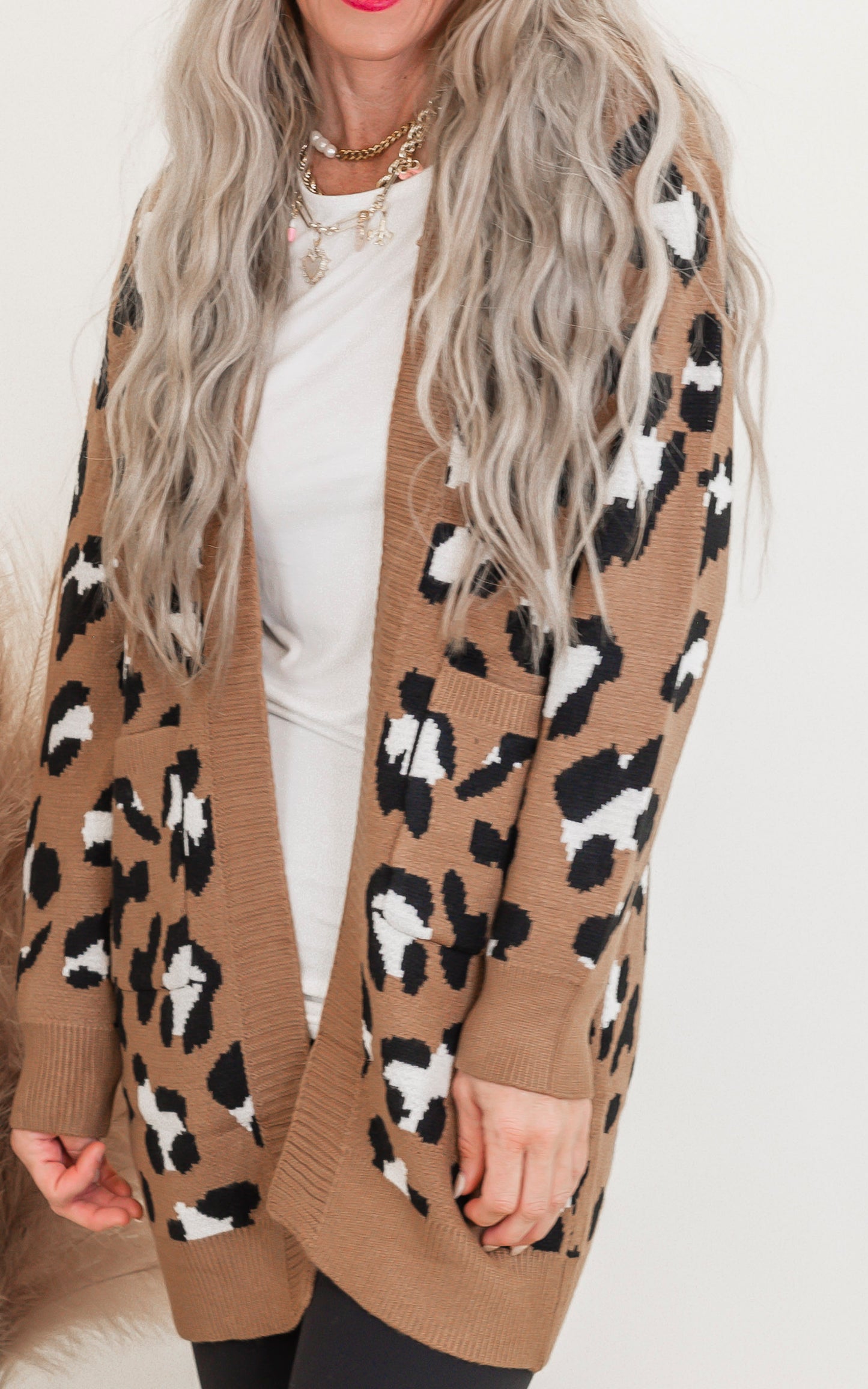 Camel Leopard Cardigan