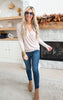 Taupe Crossover Long Sleeve Top