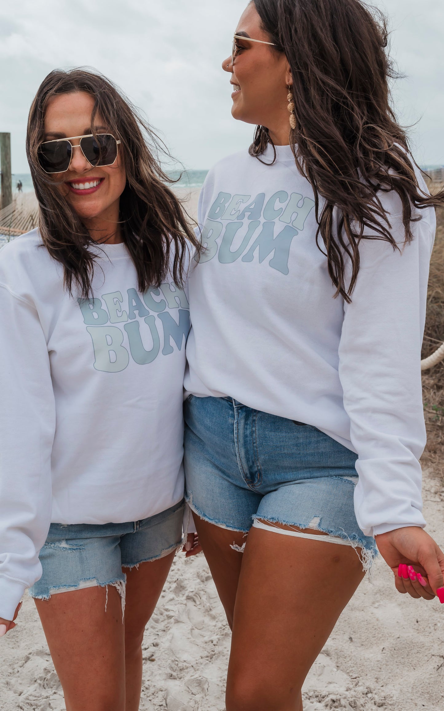 Ombre Beach Bum Sweatshirt Crewneck Sweatshirt