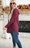 Solid Ribbed Hooded Cardigan