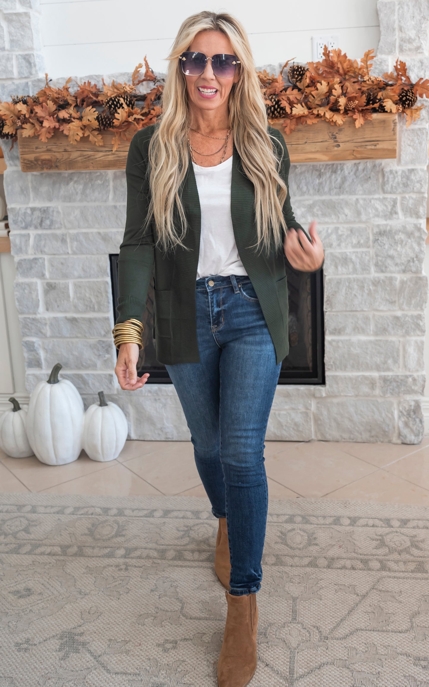 Our Favorite Boyfriend Cardigan - Olive