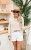 Beige Inside Out Seam Knit Sweater - Final Sale