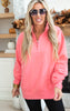 The Meredith Heather Long Sleeve Half Zip Pullover - Final Sale