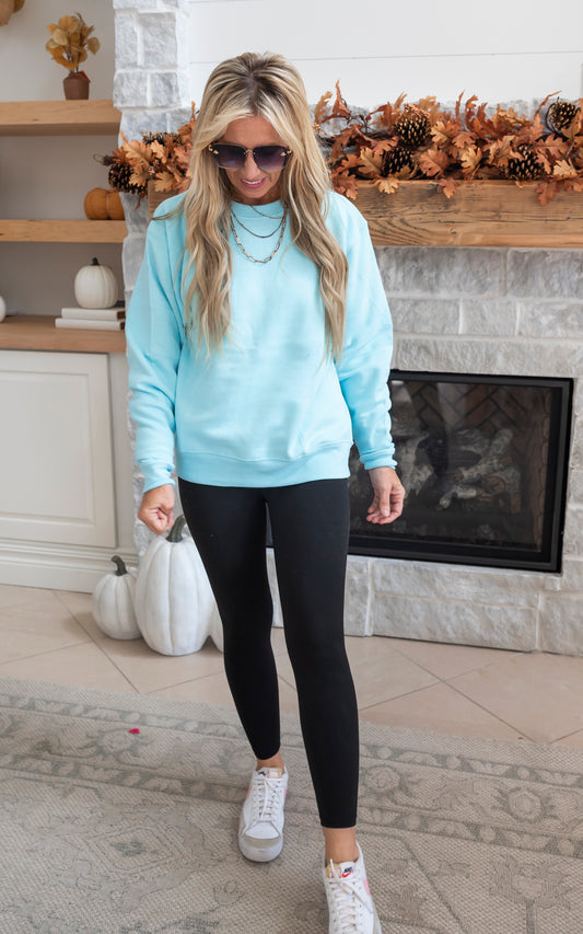 Heather Long Sleeve Crewneck Pullover