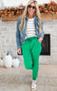 Kelly Green High Waisted Joggers