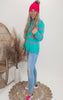 Emerald Punch Striped Sweater