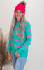 Emerald Punch Striped Sweater