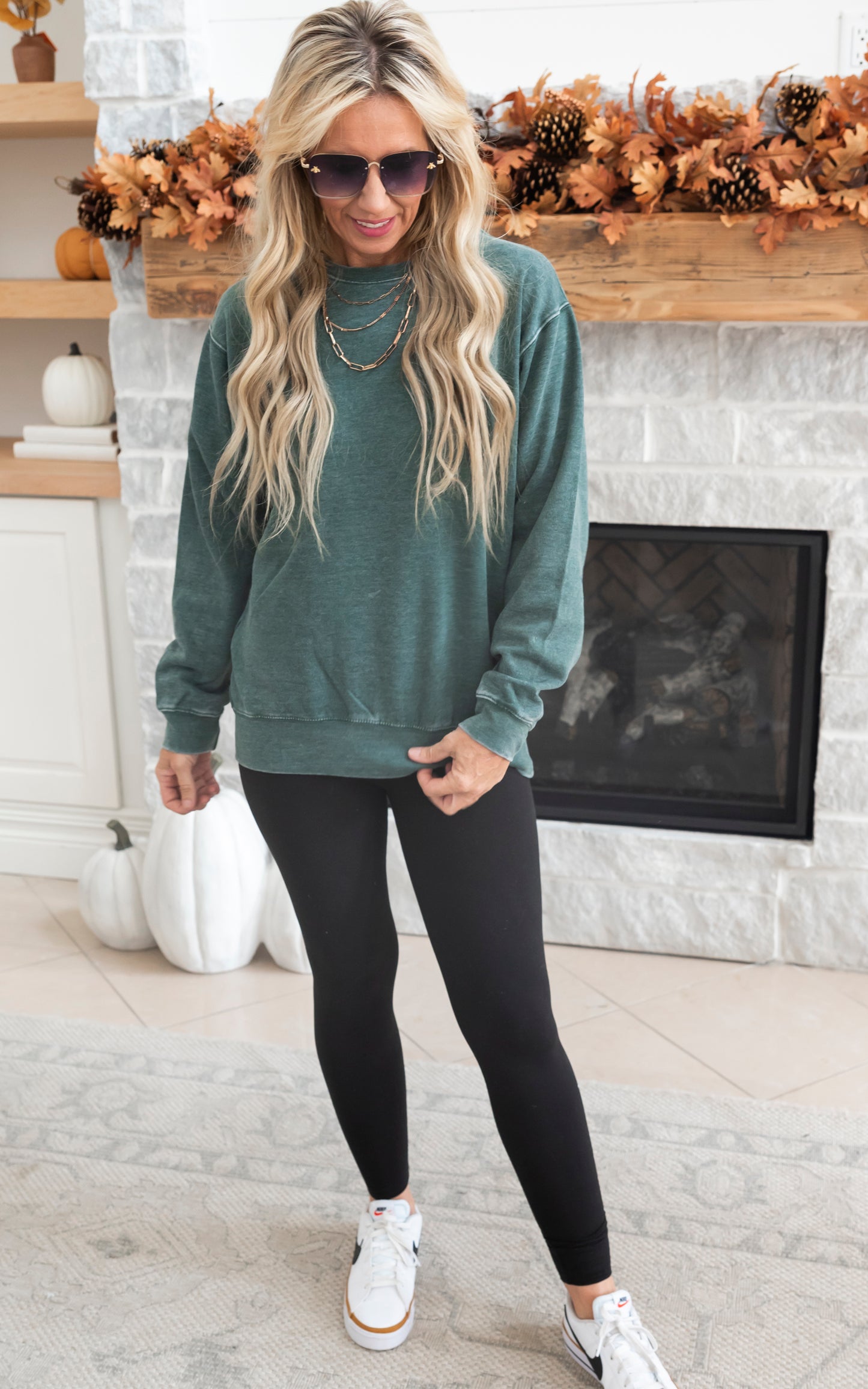 Unisex Burnout Long Sleeve Crewneck Pullover - Final Sale