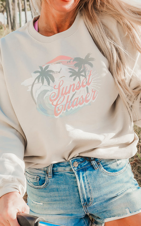 Sunset Chaser Graphic Crewneck Sweatshirt