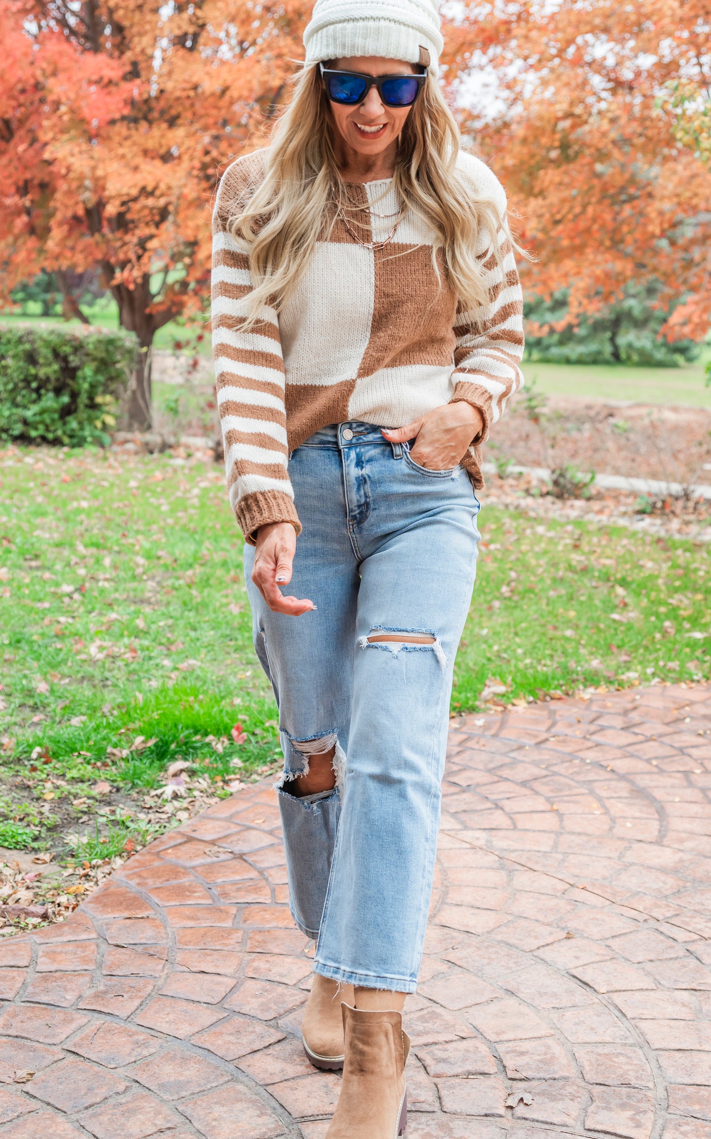 Mocha Colorblock Sweater